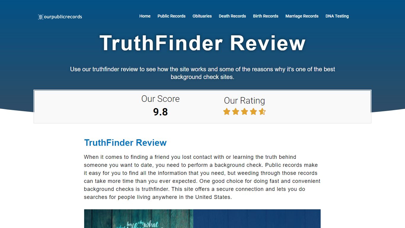 Truthfinder Review - Public Records Search